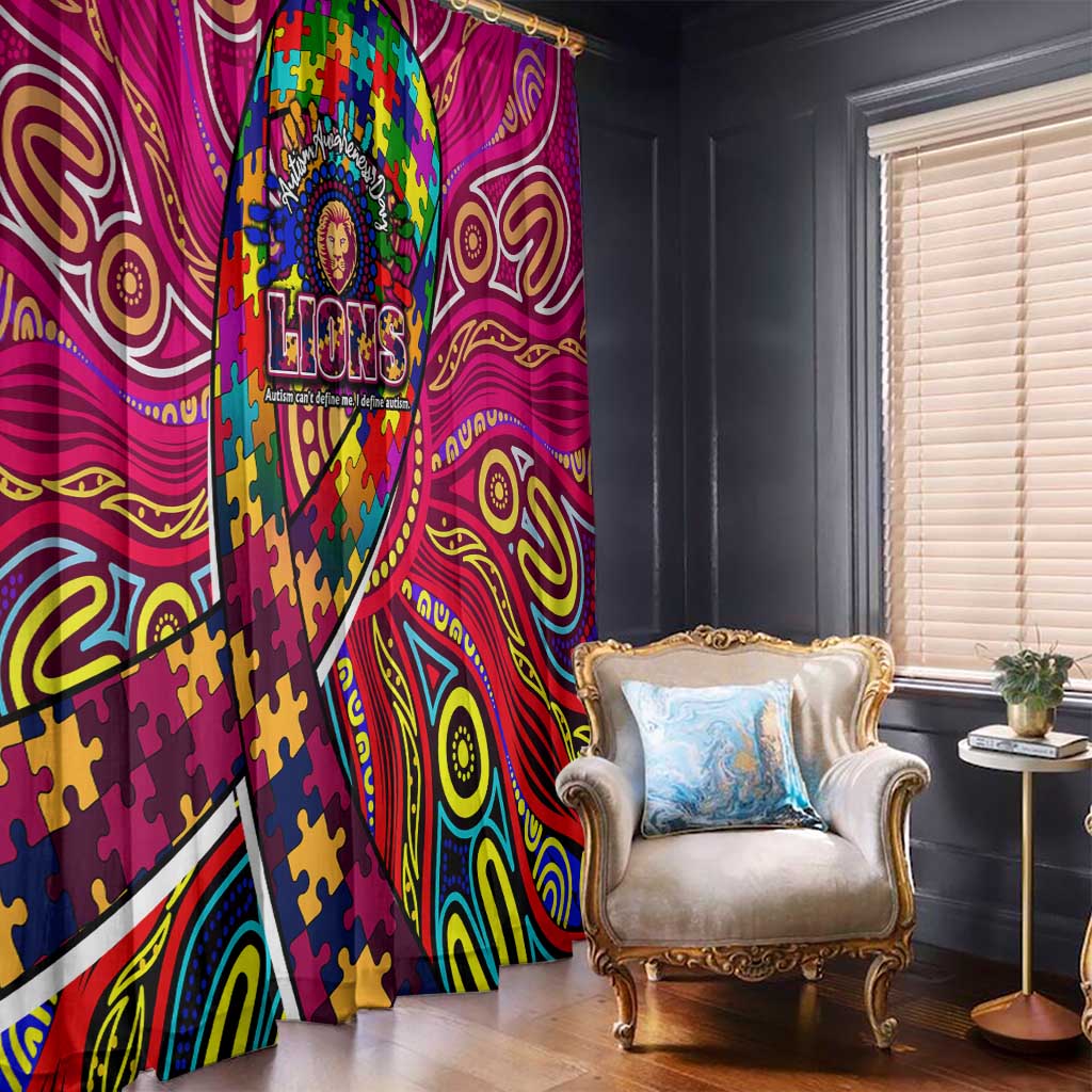 Autism Awareness Australia Brisbane Lions Window Curtain Aboriginal Indigenous Art
