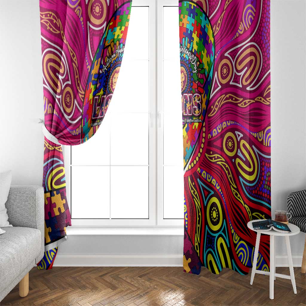 Autism Awareness Australia Brisbane Lions Window Curtain Aboriginal Indigenous Art