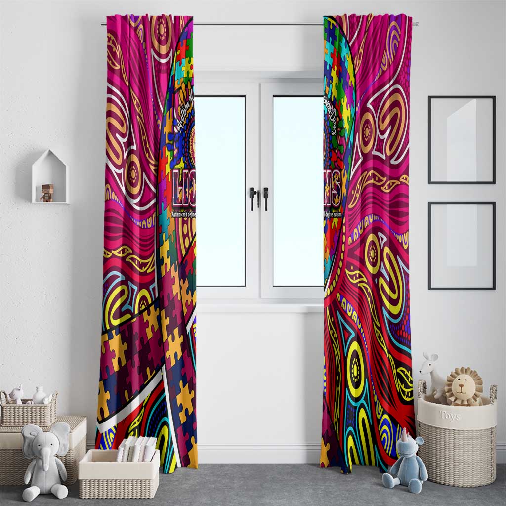 Autism Awareness Australia Brisbane Lions Window Curtain Aboriginal Indigenous Art