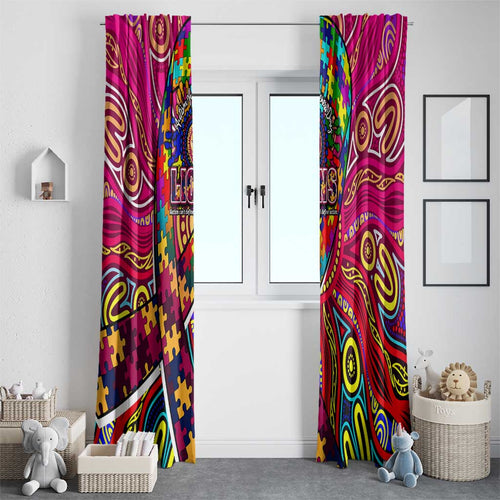 Autism Awareness Australia Brisbane Lions Window Curtain Aboriginal Indigenous Art