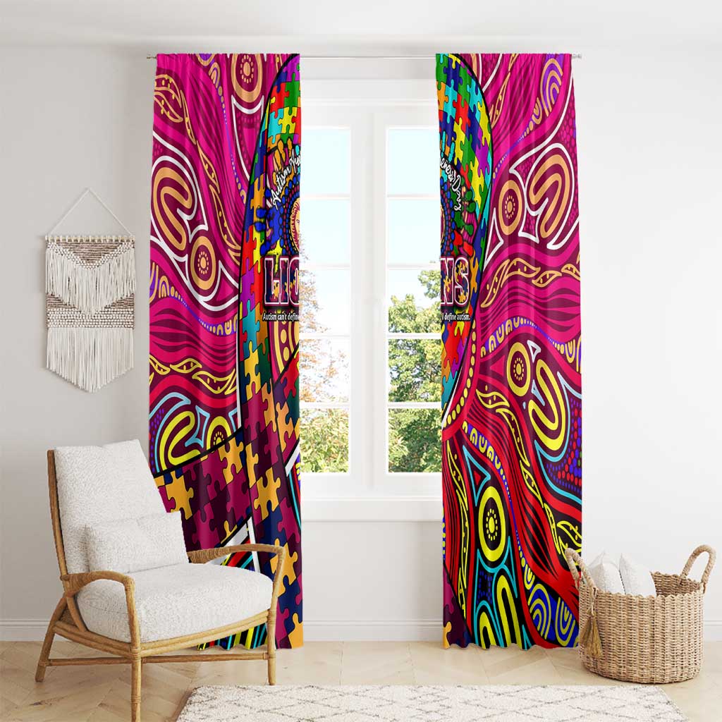 Autism Awareness Australia Brisbane Lions Window Curtain Aboriginal Indigenous Art