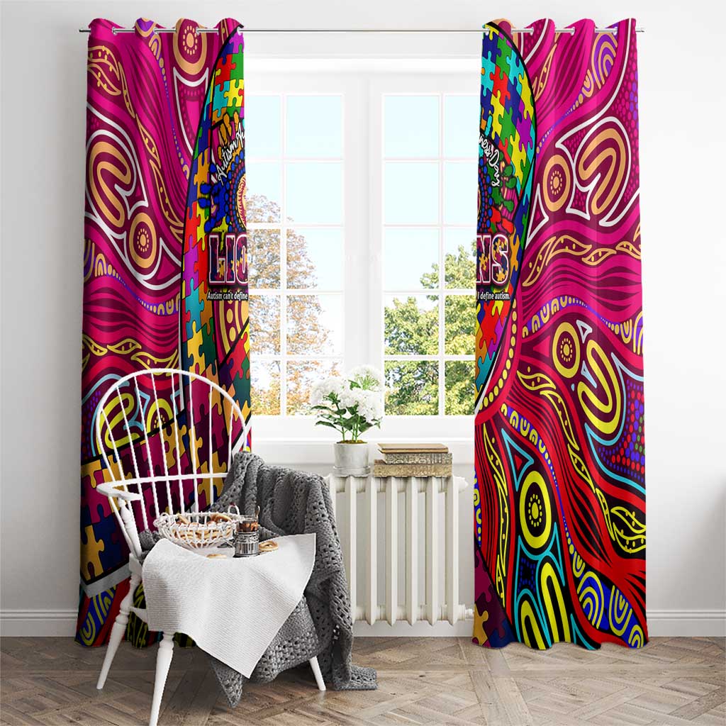 Autism Awareness Australia Brisbane Lions Window Curtain Aboriginal Indigenous Art