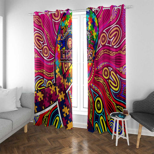 Autism Awareness Australia Brisbane Lions Window Curtain Aboriginal Indigenous Art