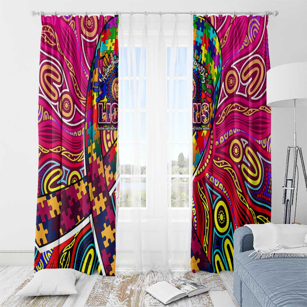 Autism Awareness Australia Brisbane Lions Window Curtain Aboriginal Indigenous Art