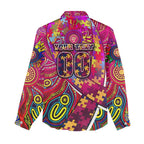 Autism Awareness Australia Brisbane Lions Women Casual Shirt Aboriginal Indigenous Art