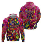 Autism Awareness Australia Brisbane Lions Zip Hoodie Aboriginal Indigenous Art