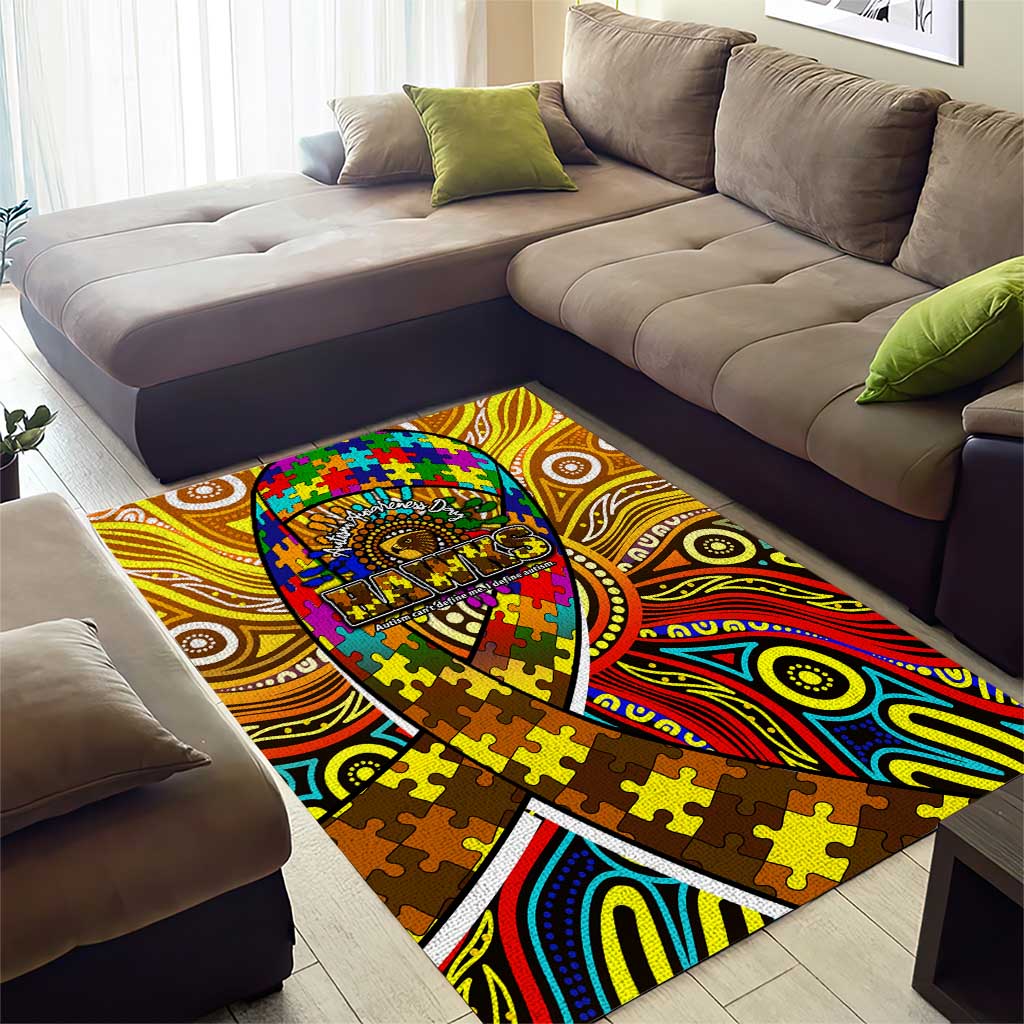 Autism Awareness Australia Hawthorn Hawks Area Rug Aboriginal Indigenous Art
