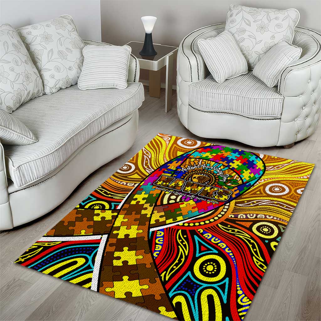 Autism Awareness Australia Hawthorn Hawks Area Rug Aboriginal Indigenous Art