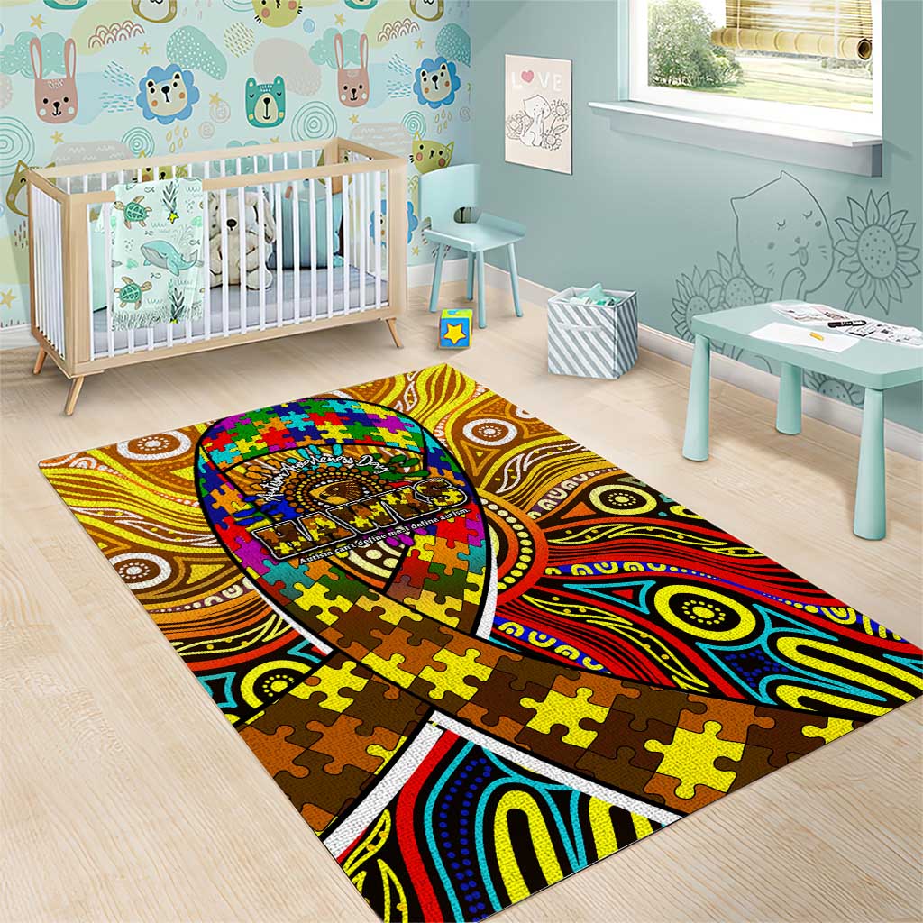 Autism Awareness Australia Hawthorn Hawks Area Rug Aboriginal Indigenous Art