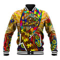 Autism Awareness Australia Hawthorn Hawks Baseball Jacket Aboriginal Indigenous Art
