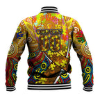 Autism Awareness Australia Hawthorn Hawks Baseball Jacket Aboriginal Indigenous Art