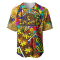 Autism Awareness Australia Hawthorn Hawks Baseball Jersey Aboriginal Indigenous Art