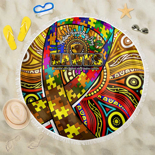 Autism Awareness Australia Hawthorn Hawks Beach Blanket Aboriginal Indigenous Art
