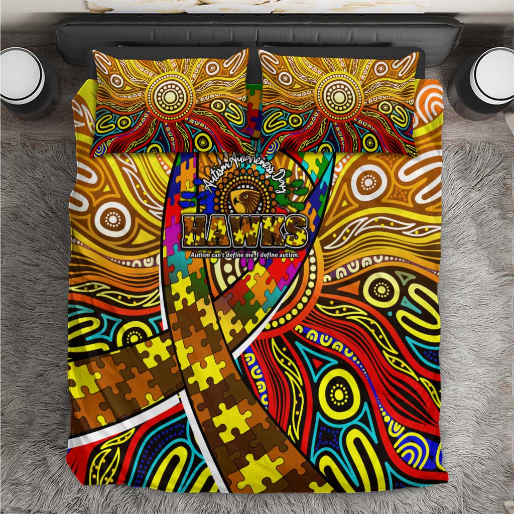 Autism Awareness Australia Hawthorn Hawks Bedding Set Aboriginal Indigenous Art