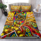 Autism Awareness Australia Hawthorn Hawks Bedding Set Aboriginal Indigenous Art