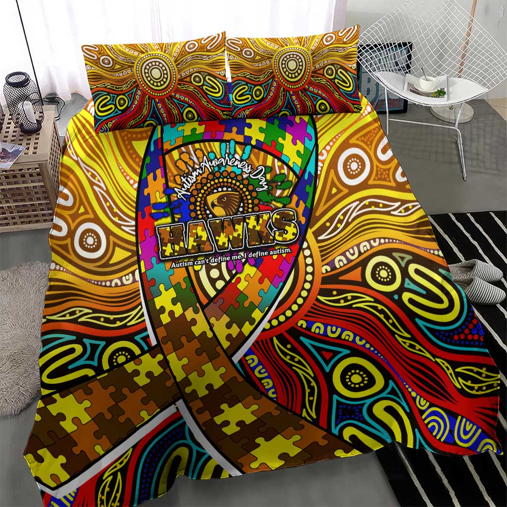 Autism Awareness Australia Hawthorn Hawks Bedding Set Aboriginal Indigenous Art