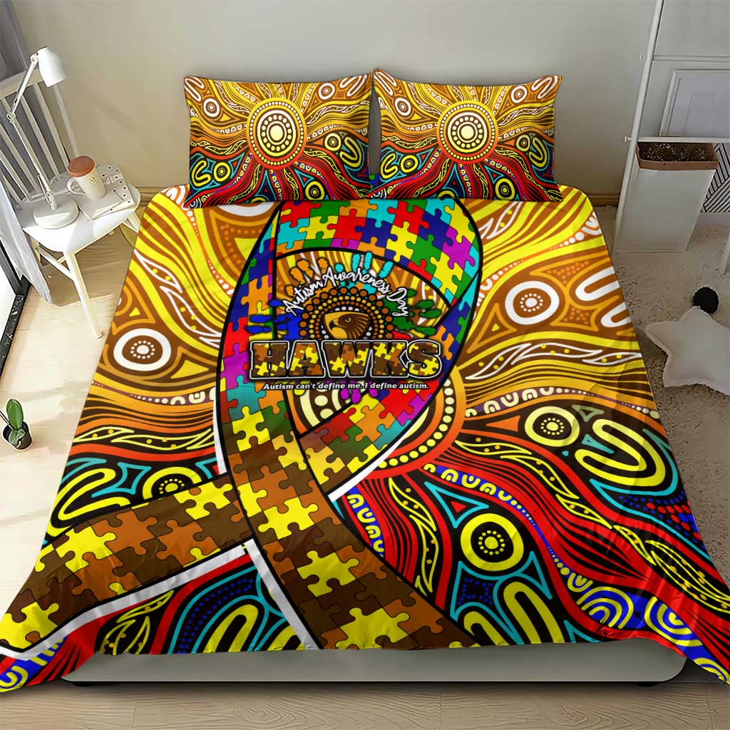 Autism Awareness Australia Hawthorn Hawks Bedding Set Aboriginal Indigenous Art
