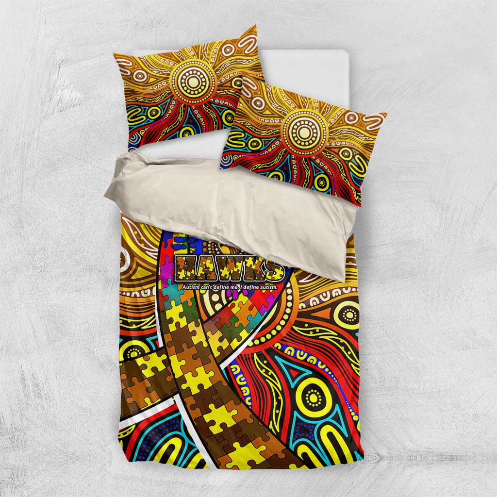 Autism Awareness Australia Hawthorn Hawks Bedding Set Aboriginal Indigenous Art