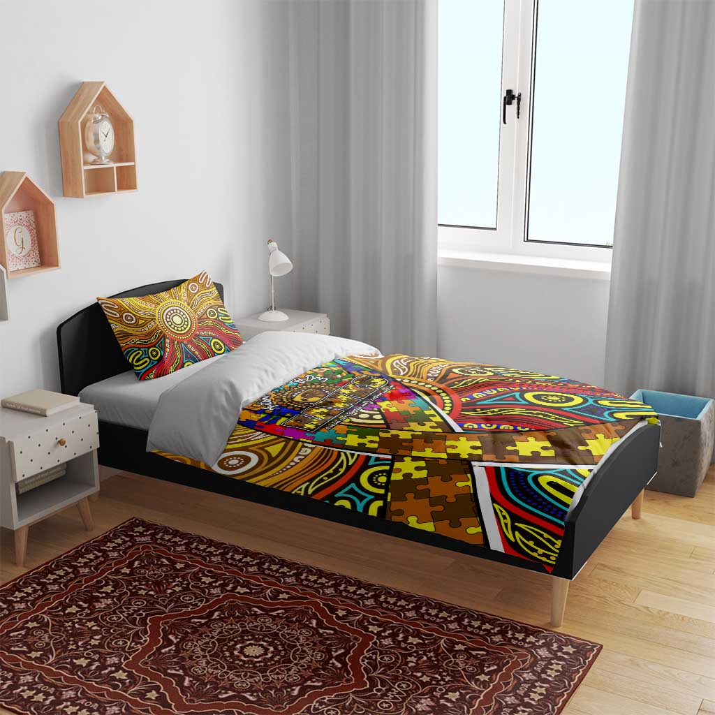 Autism Awareness Australia Hawthorn Hawks Bedding Set Aboriginal Indigenous Art