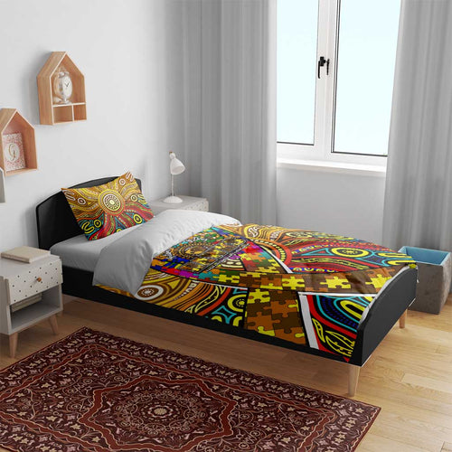 Autism Awareness Australia Hawthorn Hawks Bedding Set Aboriginal Indigenous Art