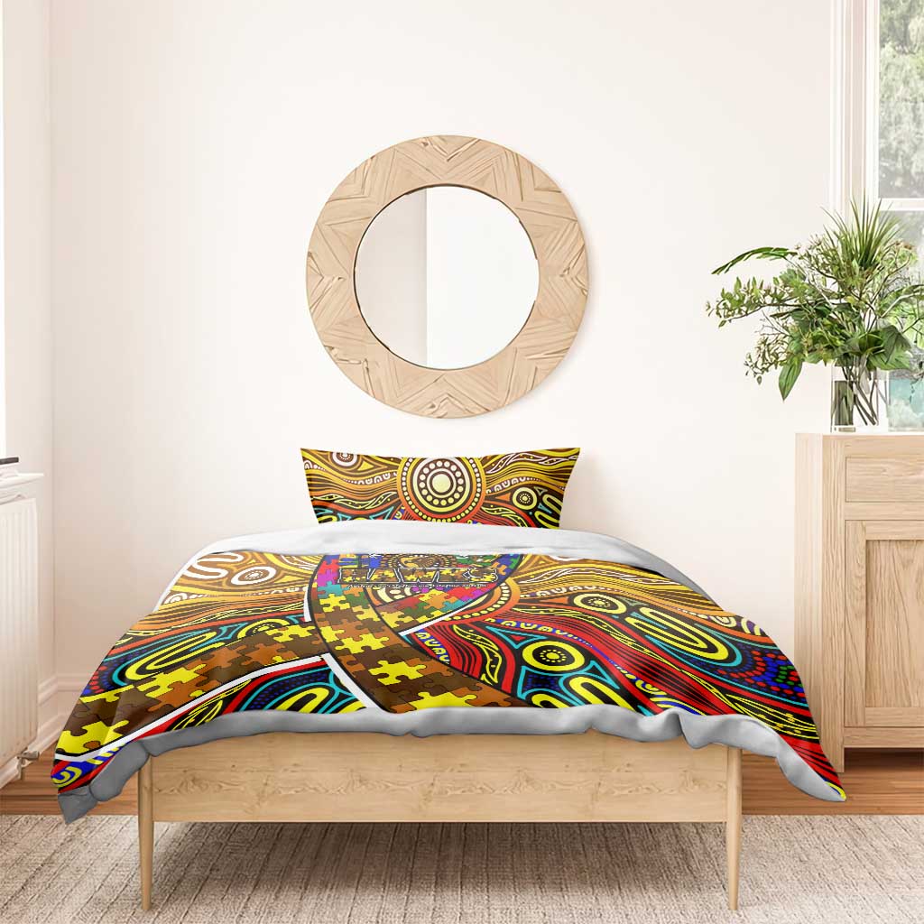 Autism Awareness Australia Hawthorn Hawks Bedding Set Aboriginal Indigenous Art