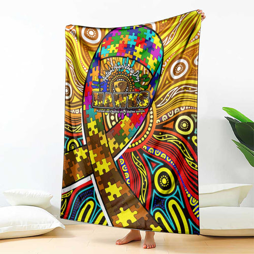 Autism Awareness Australia Hawthorn Hawks Blanket Aboriginal Indigenous Art