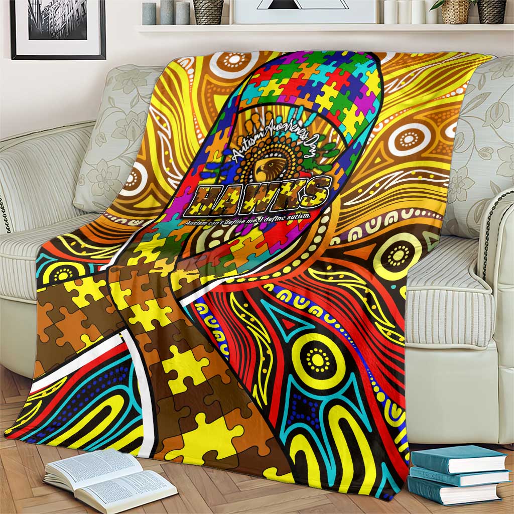 Autism Awareness Australia Hawthorn Hawks Blanket Aboriginal Indigenous Art
