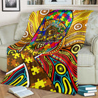 Autism Awareness Australia Hawthorn Hawks Blanket Aboriginal Indigenous Art
