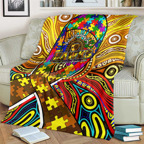 Autism Awareness Australia Hawthorn Hawks Blanket Aboriginal Indigenous Art