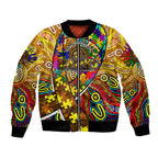 Autism Awareness Australia Hawthorn Hawks Bomber Jacket Aboriginal Indigenous Art