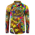Autism Awareness Australia Hawthorn Hawks Button Sweatshirt Aboriginal Indigenous Art