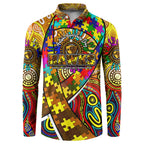 Autism Awareness Australia Hawthorn Hawks Button Sweatshirt Aboriginal Indigenous Art