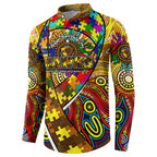 Autism Awareness Australia Hawthorn Hawks Button Sweatshirt Aboriginal Indigenous Art