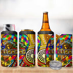 Autism Awareness Australia Hawthorn Hawks 4 in 1 Can Cooler Tumbler Aboriginal Indigenous Art