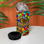 Autism Awareness Australia Hawthorn Hawks 4 in 1 Can Cooler Tumbler Aboriginal Indigenous Art