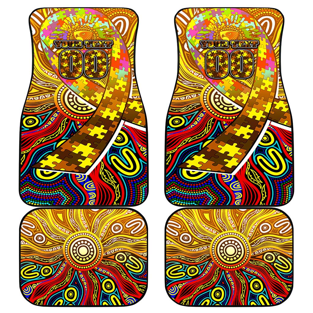 Autism Awareness Australia Hawthorn Hawks Car Mats Aboriginal Indigenous Art