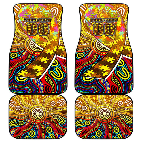 Autism Awareness Australia Hawthorn Hawks Car Mats Aboriginal Indigenous Art