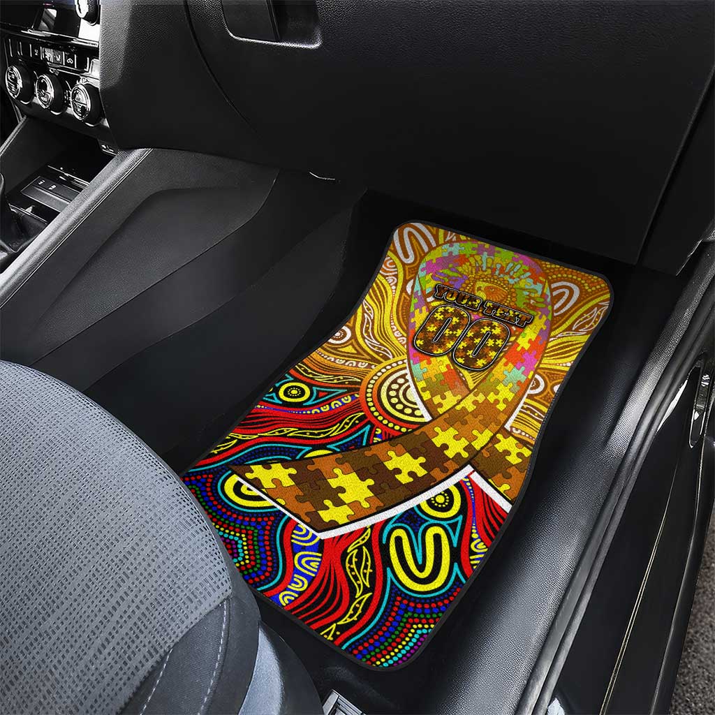 Autism Awareness Australia Hawthorn Hawks Car Mats Aboriginal Indigenous Art