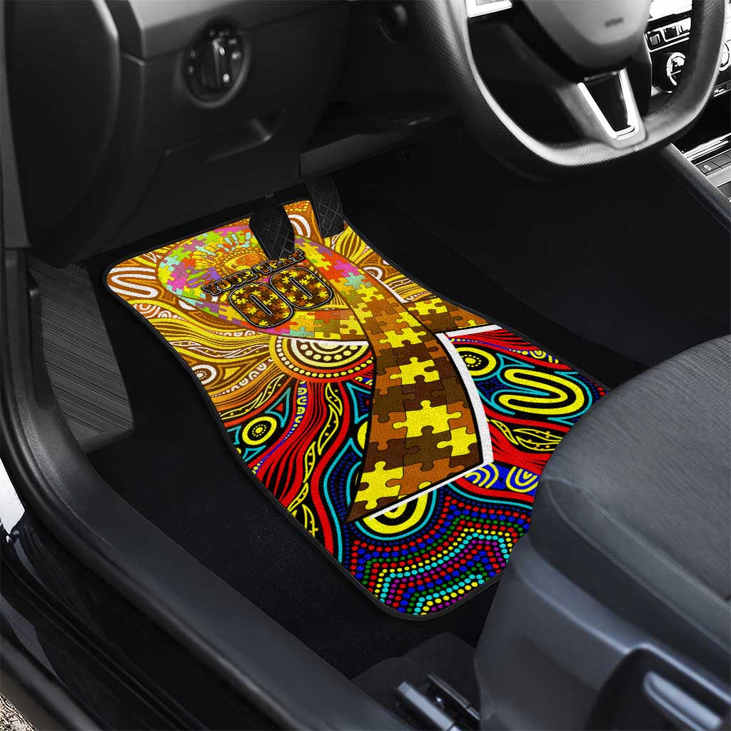 Autism Awareness Australia Hawthorn Hawks Car Mats Aboriginal Indigenous Art