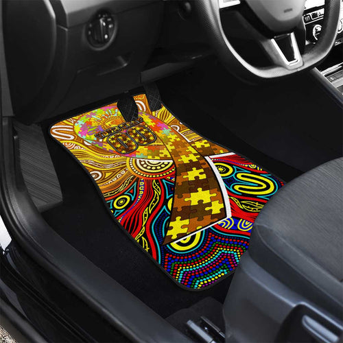 Autism Awareness Australia Hawthorn Hawks Car Mats Aboriginal Indigenous Art