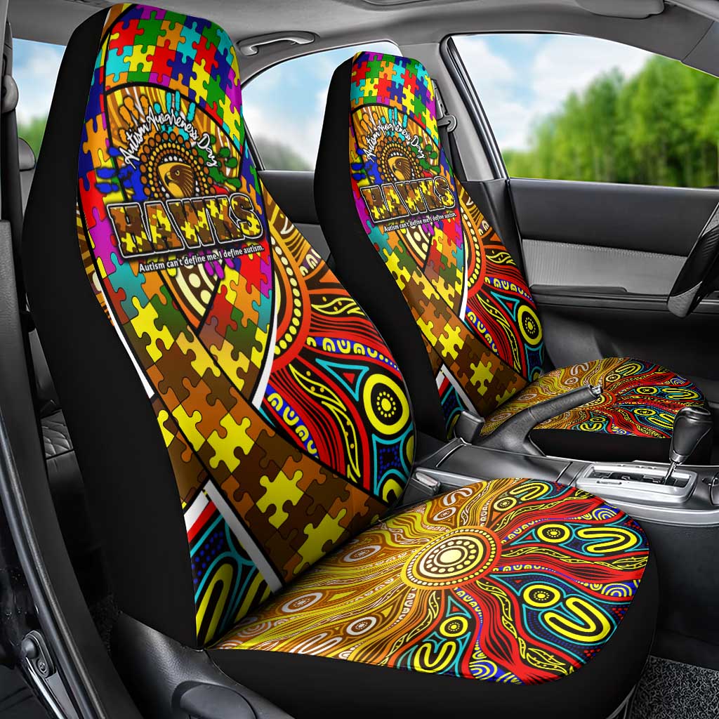 Autism Awareness Australia Hawthorn Hawks Car Seat Cover Aboriginal Indigenous Art