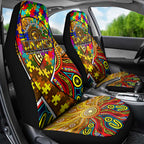 Autism Awareness Australia Hawthorn Hawks Car Seat Cover Aboriginal Indigenous Art