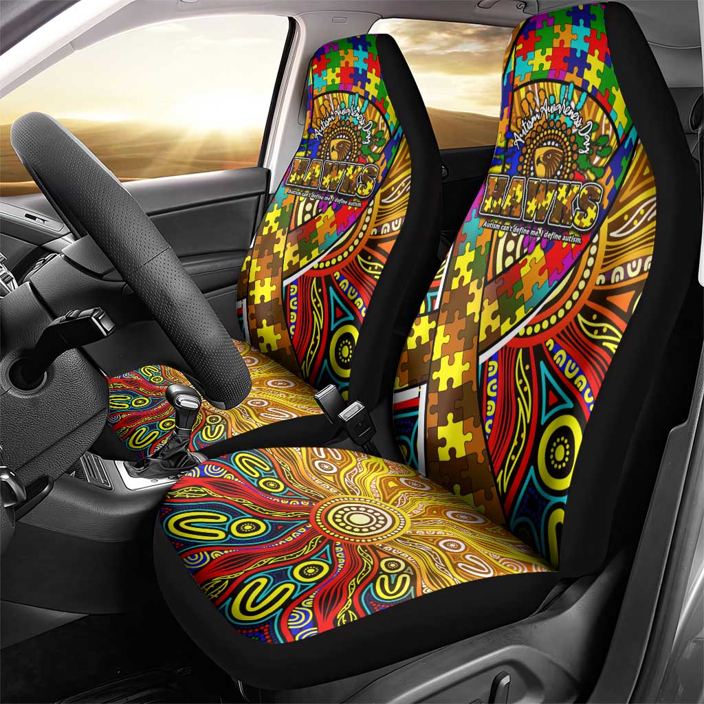Autism Awareness Australia Hawthorn Hawks Car Seat Cover Aboriginal Indigenous Art