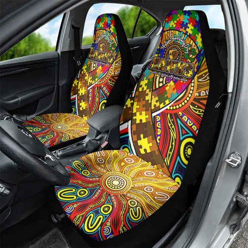 Autism Awareness Australia Hawthorn Hawks Car Seat Cover Aboriginal Indigenous Art