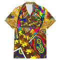 Autism Awareness Australia Hawthorn Hawks Family Matching Mermaid Dress and Hawaiian Shirt Aboriginal Indigenous Art