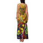 Autism Awareness Australia Hawthorn Hawks Family Matching Tank Maxi Dress and Hawaiian Shirt Aboriginal Indigenous Art