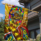 Autism Awareness Australia Hawthorn Hawks Garden Flag Aboriginal Indigenous Art