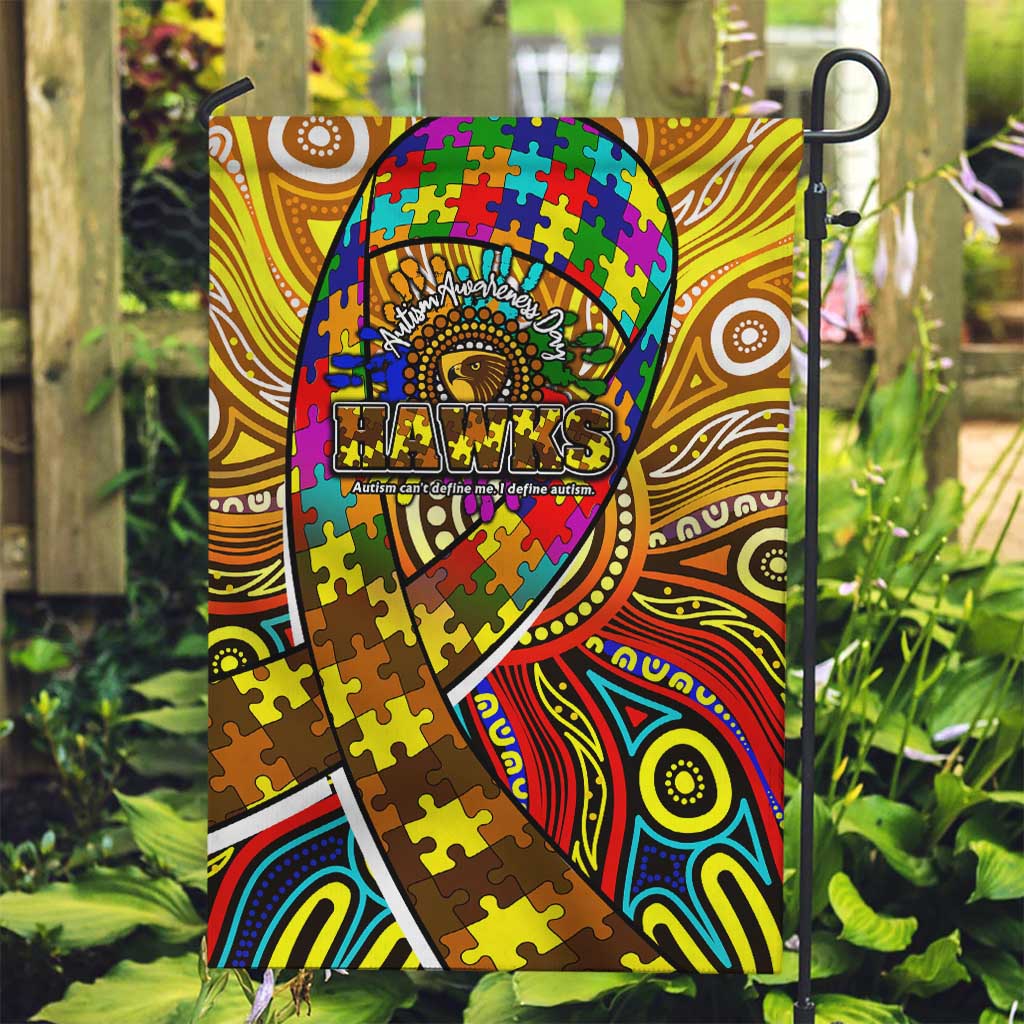 Autism Awareness Australia Hawthorn Hawks Garden Flag Aboriginal Indigenous Art
