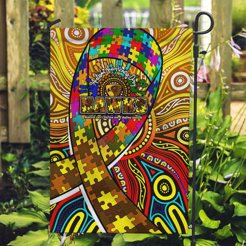 Autism Awareness Australia Hawthorn Hawks Garden Flag Aboriginal Indigenous Art