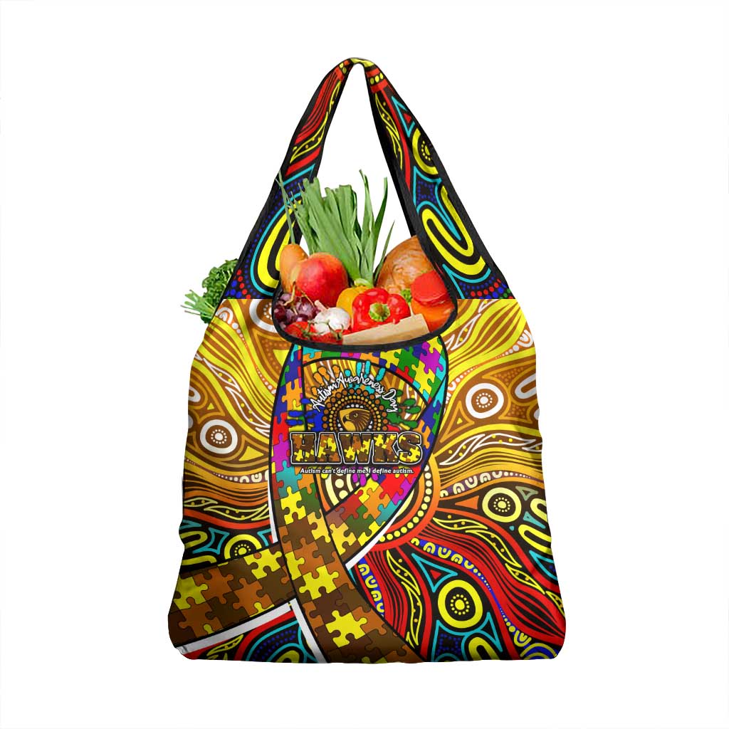 Autism Awareness Australia Hawthorn Hawks Grocery Bag Aboriginal Indigenous Art